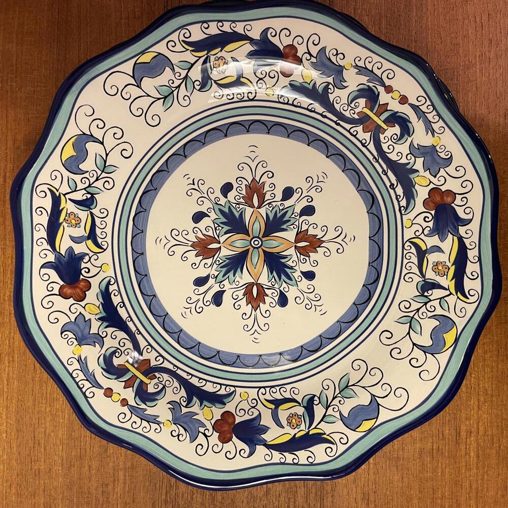 Pier 1 San Marino Dinner Plates Blue Floral - 4 Total - Sold in Pairs